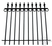 4 Foot Tall Classic Style Signature Grade Wrought Iron Fence with Ring Add-on Decorations