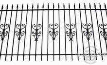 4ft Tall Wrought Iron Fence in Traditional Grade with Cape Cod Add-on Decorations