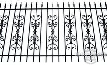 4ft Tall Wrought Iron Fence in Traditional Grade with Two Stacked Rows of Cape Cod Add-on Decorations