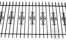 4ft Tall Wrought Iron Fence in Traditional Grade with Guardian Add-on Decorations