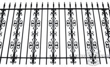 4ft Tall Wrought Iron Fence in Traditional Grade with Two Stacked Rows of Guardian and Butterfly Add-on Decorations