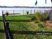 4ft Tall Traditional Grade Iron Fence Installed Along Waterfront with Lake View (Style #1: Classic)