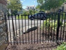 4ft Tall Signature Grade Classic Iron Fence Installed with Posts and Columns
