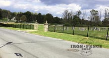 Our 4ft Tall Classic Style Iron Fence at a Historic Cemetery 