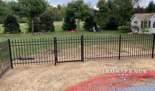 4ft Tall Infinity Aluminum Fence with Matching 4x4 Gate