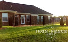 4ft (50in) Wrought Iron Pool Style Fence Used Around a Patio