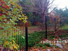 Stair-Stepping a Wrought Iron Fence to Follow Yard Grade / Slope (4ft Tall Classic Style in Traditional Grade)