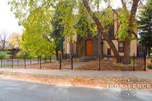 4ft Tall Wrought Iron Fence and Arched Gate in Traditional Grade