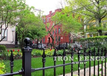 Authentic Wrought Iron Fence with Welded-on Finial Tips (4ft Tall in Traditional Grade)