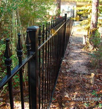 Stair-Stepping a Wrought Iron Fence to Follow Yard Grade / Slope (4 Foot Tall Classic Style in Traditional Grade)