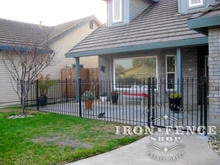 Wrought Iron Fence Used to Enclose a Patio (4 Foot Tall Classic Style in Traditional Grade)