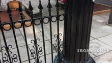 4ft Tall Wrought Iron Fence with Add-on Rings and Guardian Decorations (Signature Grade)