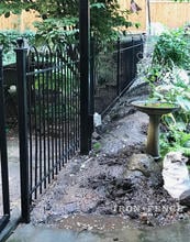 Stronghold Iron Hoop and Picket Style Fence in Traditional Grade