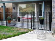 4ft Tall Wrought Iron Fence and Gate Used to Enclose a Front Patio / Porch Area