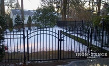 4 Foot Tall x 4 Foot Wide Traditional Grade Aluminum Arch Gates Combined to Make a Double 4x8 Gate