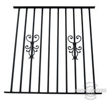 50in Tall Pool Style Wrought Iron Fence in Signature Grade with Cape Cod Add-on Decorations