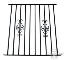 50in Tall Pool Style Wrought Iron Fence in Signature Grade with Guardian Add-on Decorations 