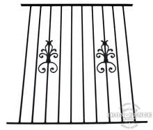 50in Tall Wrought Iron Pool Fence in Traditional Grade with Cape Cod Decorations 