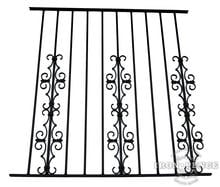 50in Tall Wrought Iron Pool Fence in Traditional Grade with Guardian Decorations 