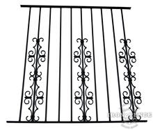 50in Tall Wrought Iron Pool Fence in Traditional Grade with Guardian Decorations 