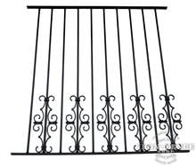 50in Tall Wrought Iron Pool Fence in Traditional Grade with Guardian Decorations Acting as a Puppy Picket Dog Barrier