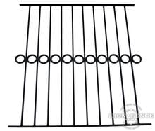 50in Tall Wrought Iron Pool Fence in Traditional Grade with Rings Add-on Decorations