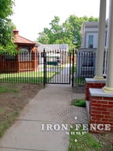 5ft Tall Signature Grade Wrought Iron Arch Gate and Fence in Classic Style