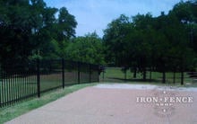 5ft Tall Signature Grade Aluminum Fence (Style #1 Classic) Racked to Follow Yard Grade