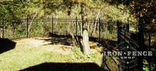 5ft Tall Aluminum Fence in Classic Style and Traditional Grade Curved Around a Backyard