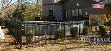 5ft Tall Aluminum Fence in Classic Style and Traditional Grade Installed Around a Pool