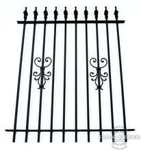 5 Foot Tall Classic Style Signature Grade Wrought Iron Fence with Cape Cod Add-on Decorations