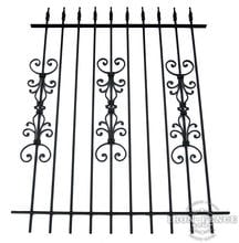 5ft Tall Wrought Iron Fence in Traditional Grade with Stacked Cape Cod Add-on Decorations