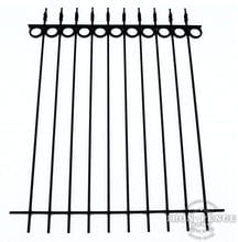 5ft Tall Wrought Iron Fence in Traditional Grade with Ring Add-on Decorations