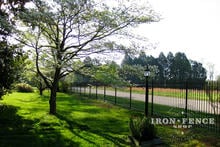 5ft Tall Traditional Grade Iron Fence Running Across Property Frontage (Style #1: Classic)