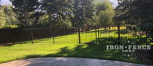5ft Tall Classic Iron Fence with an 8ft Double Gate