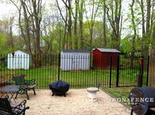 5 Foot Tall Wrought Iron Fence and Arched Gate (Classic Style Traditional Grade) Used to Make a Back Patio