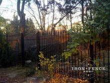 5ft Tall x 4ft Wide Arched Iron Walk Gate in Traditional Grade (Style #1: Classic)