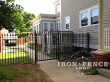 Arched Wrought Iron Walk Gate and Fence in Signature Grade (5ft Tall)