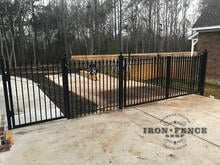 Signature Grade 5ft Tall Aluminum Gates in 12ft Double and 4ft Single w/ Matching Fence