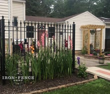 6ft Tall Stronghold Iron Fence in Classic Style with Add-on Decorations