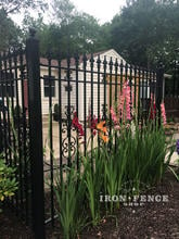 6ft Tall Classic Style Iron Fence with Add-on Decorations 