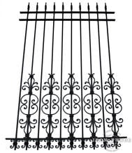 6ft Tall Classic Style Wrought Iron Fence in Traditional Grade with Stacked Cape Cod and Butterfly Add-On Decorations