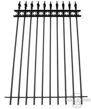 6 Foot Tall Classic Style Signature Grade Wrought Iron Fence with Butterfly Add-on Decorations