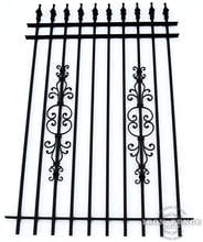 6 Foot Tall Classic Style Signature Grade Wrought Iron Fence with Stacked Cape Cod and Butterfly Add-on Decorations