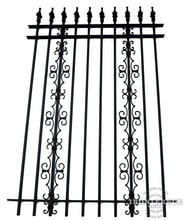 6 Foot Tall Classic Style Signature Grade Wrought Iron Fence with Stacked Guardian and Butterfly Add-on Decorations