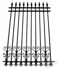 6 Foot Tall Classic Style Signature Grade Wrought Iron Fence with Cape Cod and Butterfly Add-on Decorations Acting as a Puppy Picket Dog Barrier