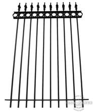 6 Foot Tall Classic Style Signature Grade Wrought Iron Fence with Rings Add-on Decorations