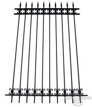 6ft Tall Classic Style Wrought Iron Fence in Traditional Grade with Butterfly Add-On Decorations Top and Bottom
