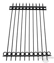 6ft Tall Classic Style Wrought Iron Fence in Traditional Grade with Ring Add-On Decorations Top and Bottom