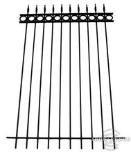 6ft Tall Classic Style Wrought Iron Fence in Traditional Grade with Ring Add-On Decorations